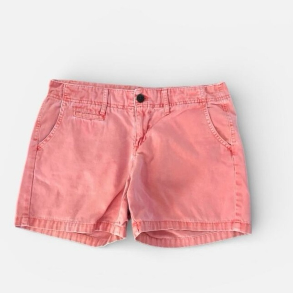 Merona Orange Chino Shorts SIZE 6 Garment Dyed